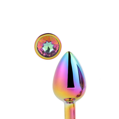 Dt21781 Райдужна анальна пробка GLEAMING LOVE MULTICOLOUR PLUG SMALL
