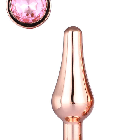 DT21826 анальна пробка конічної форми Dream Toys GLEAMING LOVE ROSE GOLD PLEASURE PLUG S