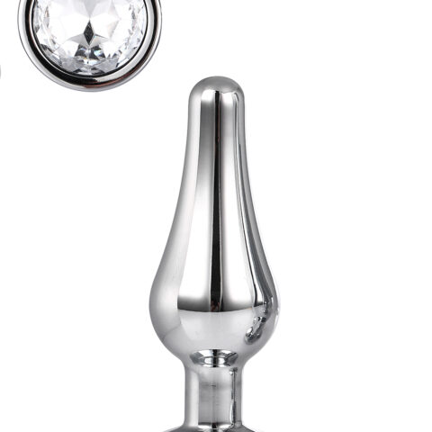 DT21823 анальна пробка конічної форми Dream Toys GLEAMING LOVE SILVER PLEASURE PLUG S