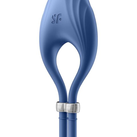 Регульоване ерекційне кільце з вібрацією Satisfyer Duelist, синій