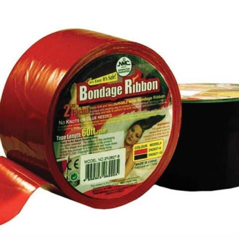 Бондажна плівка-клеїться Bondage Ribbon: 5cm / 18mtr, RED