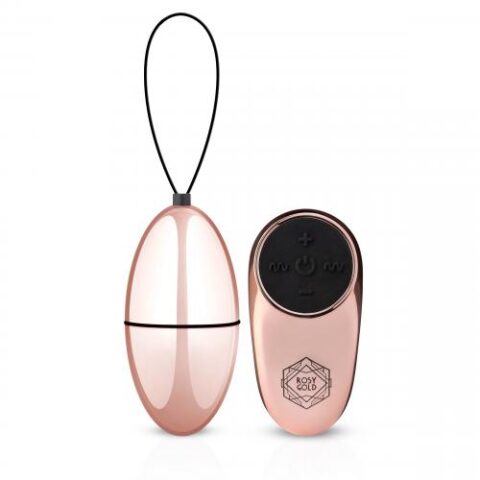 Віброяйце з пультом керування на батарейках Rosy Gold-New Vibrating Egg