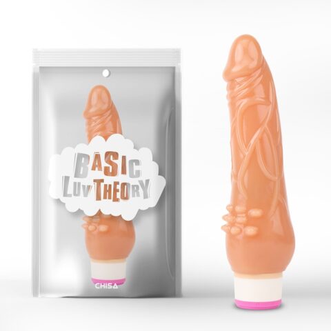 Вібратор реалістичний рельєфний Chisa Basic Luv Theory Beginner Rider, бежевий