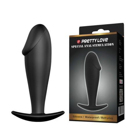 Анальна пробка силіконова Pretty Love Special Anal Stimulation, чорна, 10 х 3 см