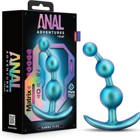Анальна ялинка Blush Anal Adventures блакитна, 13.3 х 3.2 см