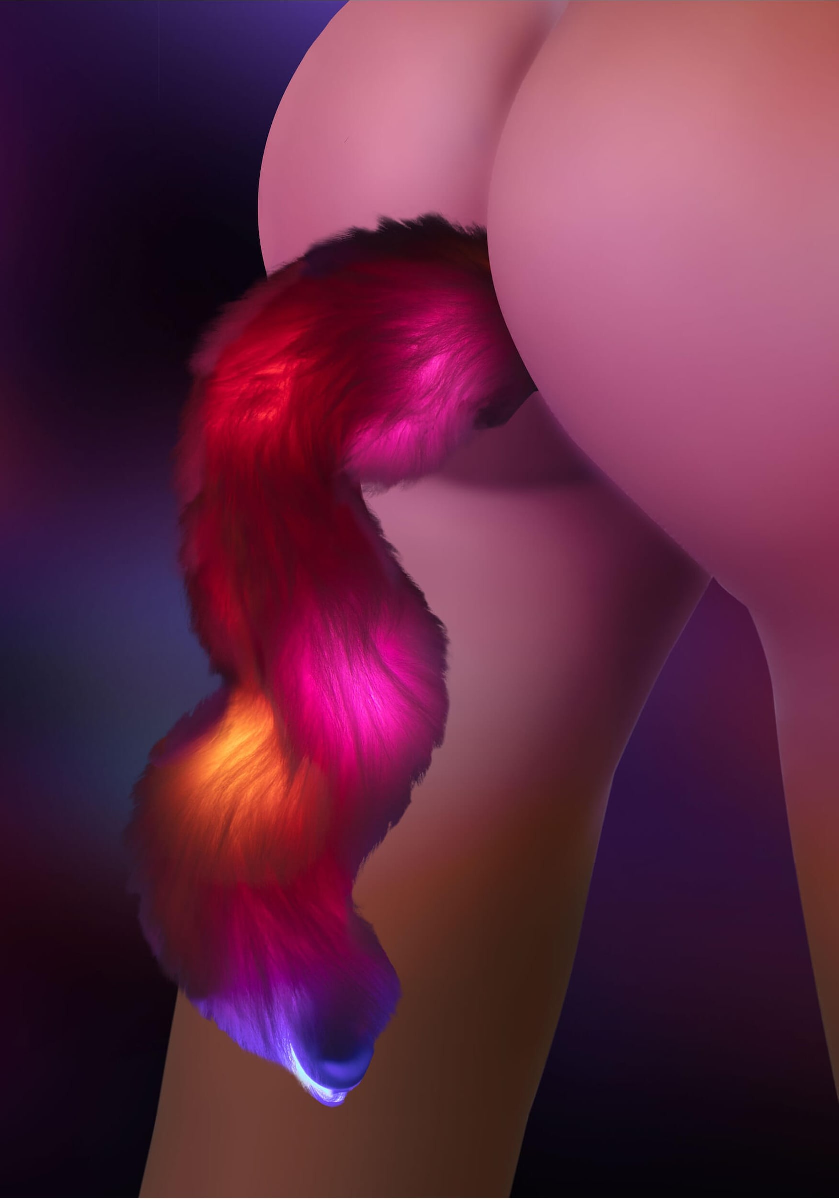 Анальна пробка з хвостом та підсвічуванням Taboom Unicorn Tail & Buttplug LED - Зображення 2