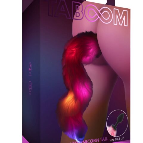 Анальна пробка з хвостом та підсвічуванням Taboom Unicorn Tail & Buttplug LED