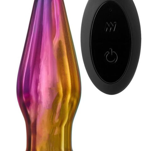 Анальна пробка з вібрацією скляна конусна Dream Toys GLAMOUR GLASS
