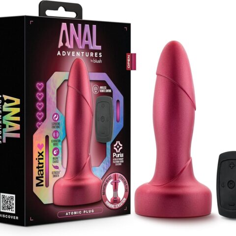 Анальна пробка з вібрацією та пультом Blush Anal Adventures Matrix, червона