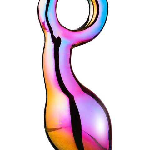 Анальний плаг із боросилікатного скла GLAMOUR GLASS CHUNKY RING PLUG