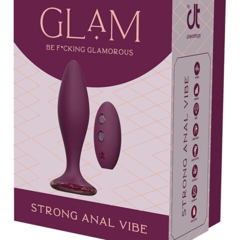 Анальний вібратор Dreamtoys Glam з пультом, фіолетовий, 12.8 см