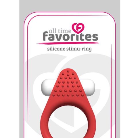 Ерекційне кільце Dream Toys All Time Favorites з рельєфним виступом, червоне