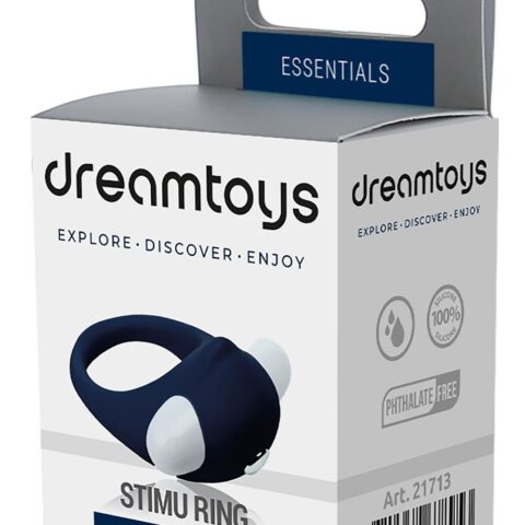 Ерекційне кільце з вібрацією Dream Toys Rings of Love, синій