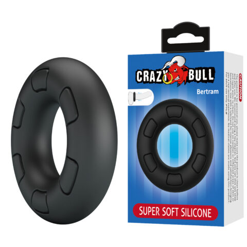 Ерекційне кільце Crazy Bull Bertram, чорне, 6,6 х 1,8 см