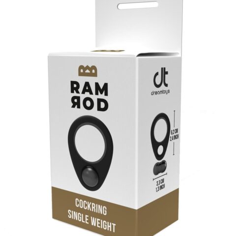 Ерекційне кільце Dreamtoys RAMROD з обтяжувачем, чорне