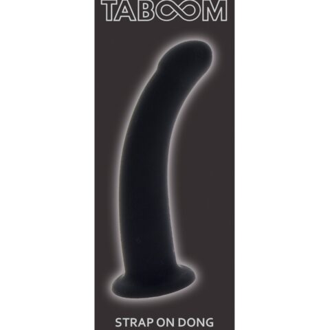 Фалоімітатор страпон Taboom Strap-On Dong Medium чорного кольору, 14 см х 3.3 см