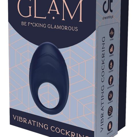 Гламурне вібраційне кільце для пеніса Dream Toys Glam синє