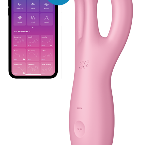 Гнучкий смарт-вібратор Satisfyer Threesome 4 Connect App рожевий