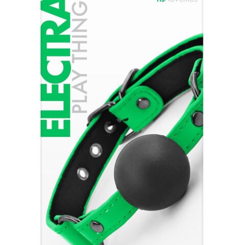 Кляп силіконовий NS Novelties Electra, зелений неон