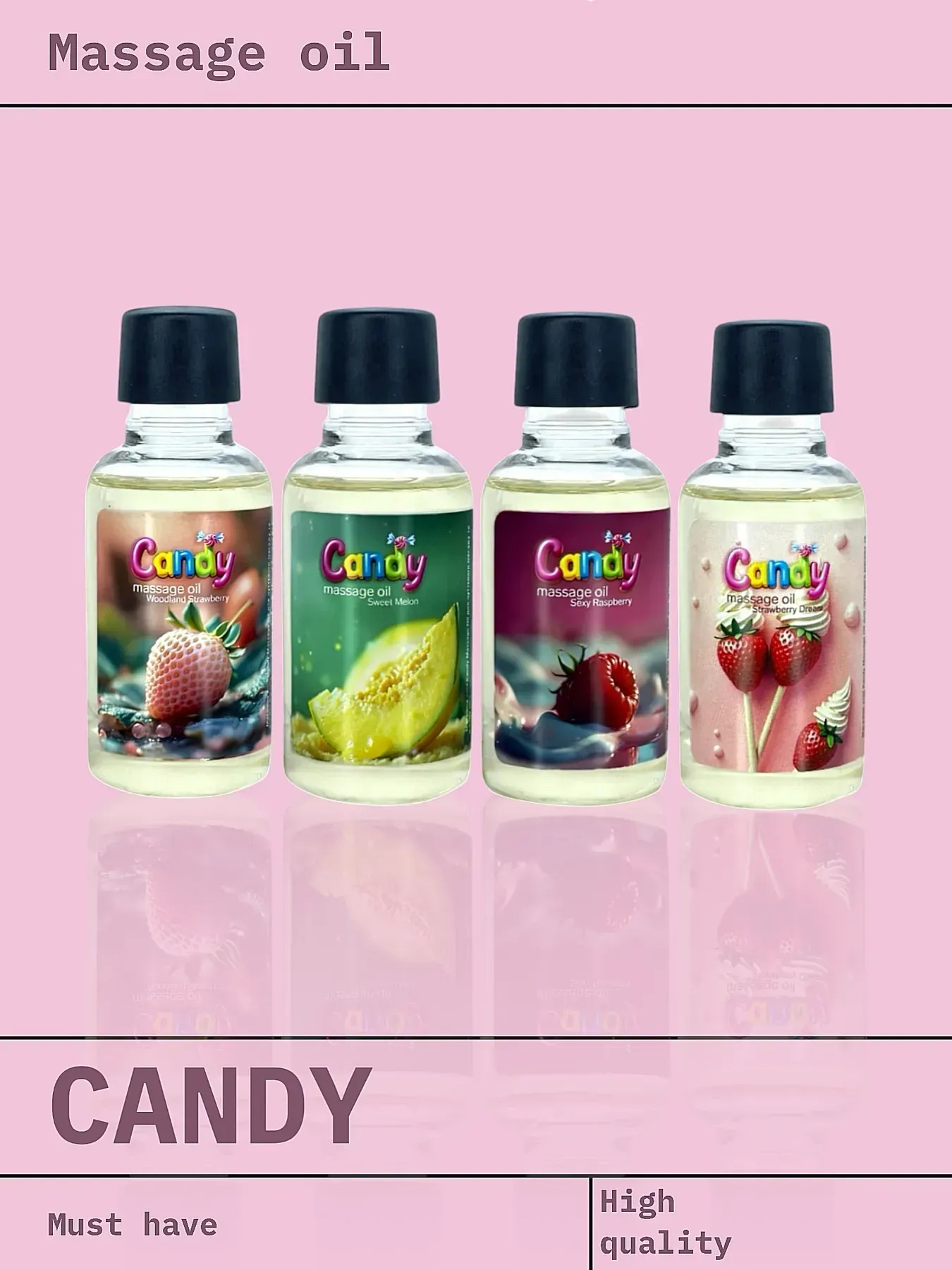 Олія масажна Candy з ароматом Вишня, 50 мл - Зображення 3