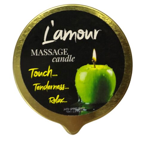 Масажна свічка L'amour Juicy Apple золота, 70 мл