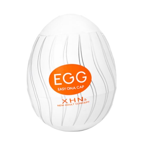 Мастурбатор-яйце з рельєфом XHN TWISTER Egg Easy Ona-Cap, білий, 52 × 68 мм
