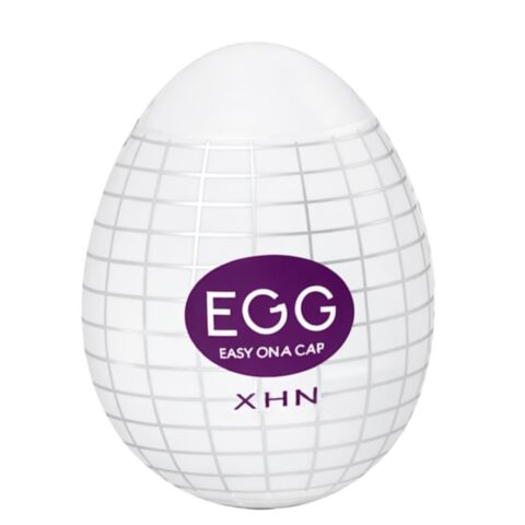 Мастурбатор-яйце з рельєфом XHN SPIDER WEB Egg Easy Ona-Cap, білий, 52 × 68 мм