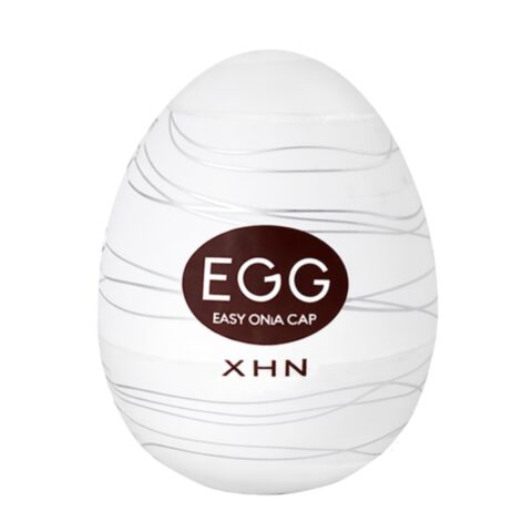 Мастурбатор-яйце з рельєфом XHN THREAD Egg Easy Ona-Cap, білий, 52 × 68 мм