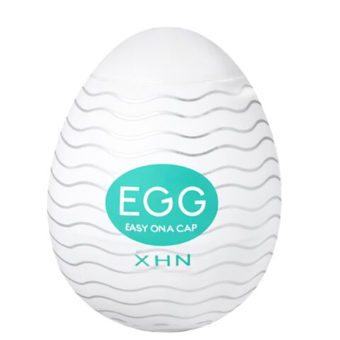 Мастурбатор-яйце з рельєфом XHN WAVE Egg Easy Ona-Cap, білий, 52 × 68 мм