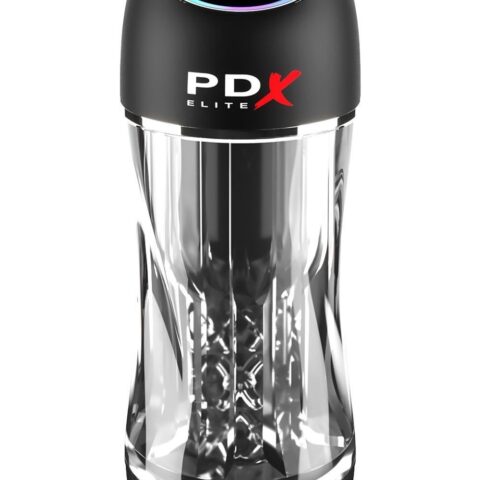 Мастурбатор Pipedream PDX Elit Viewtube Pro Clear з вібрацією та вакуумом, 23 см