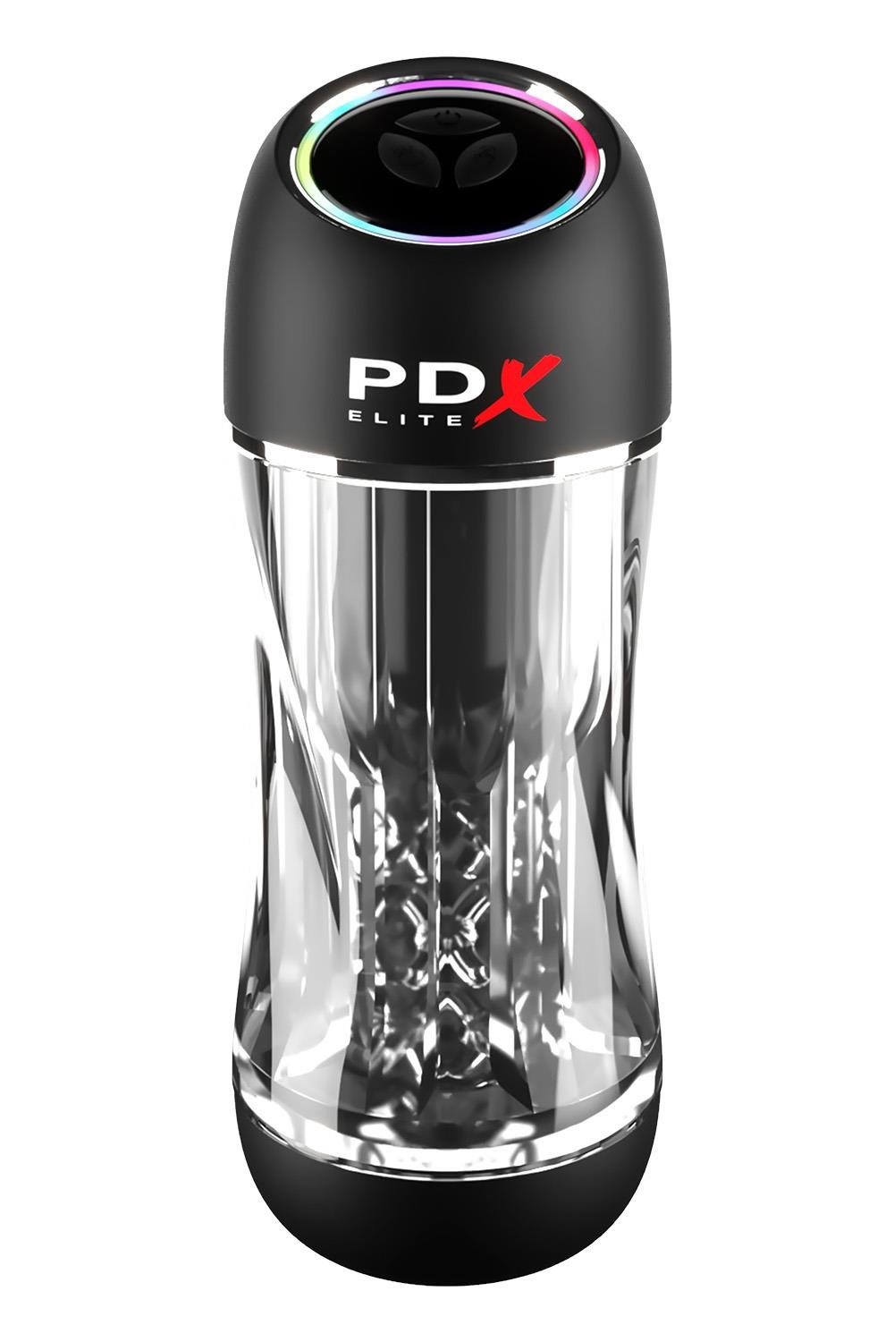 Мастурбатор Pipedream PDX Elit Viewtube Pro Clear з вібрацією та вакуумом, 23 см