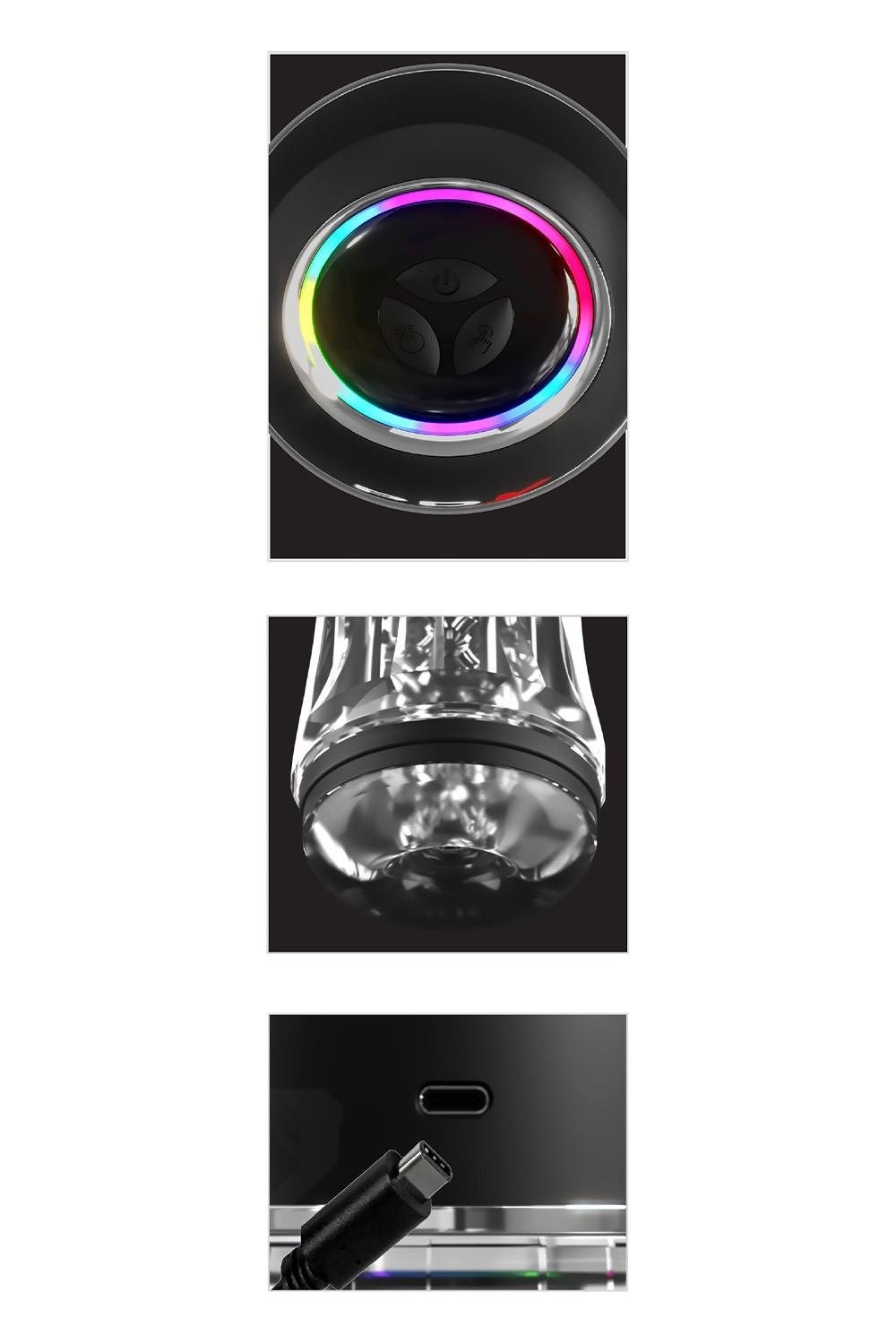 Мастурбатор Pipedream PDX Elit Viewtube Pro Clear з вібрацією та вакуумом, 23 см - Зображення 3