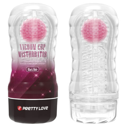 Мастурбатор у колбі PRETTY LOVE Planet прозорий, з рожевою кулькою, 18 х 7.7 см