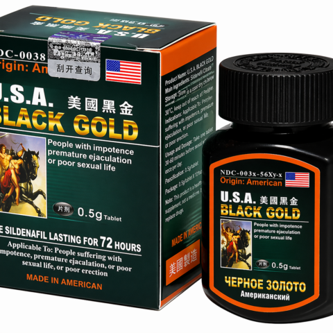 Чоловічі таблетки USA Black Gold для потенції, 10 шт