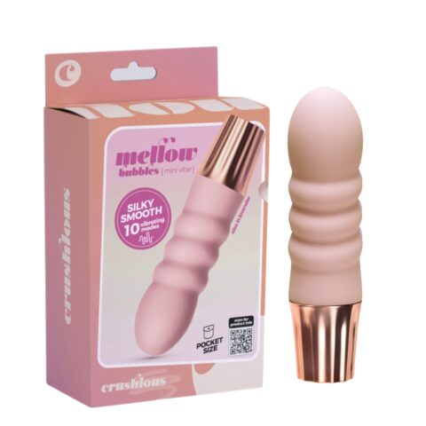 Міні-вібратор CRUSHIOUS Mellow Bubbles, рожевий, 11 х 2,8 см