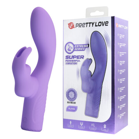 Міні вібратор-кролик Pretty Love Elivia, фіолетовий, 17.2 см х 3.4 см