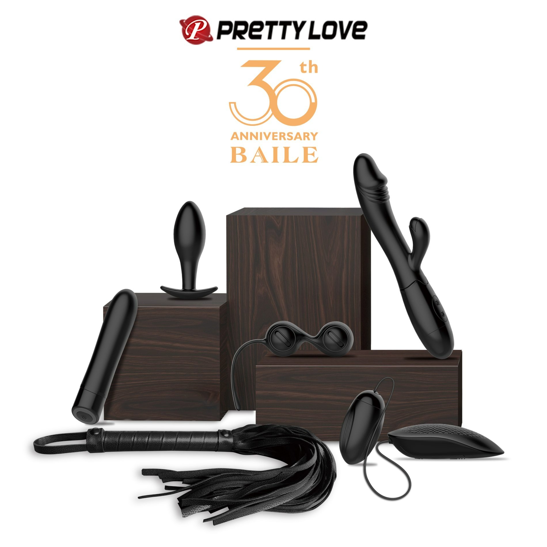 Набір БДСМ 6 предметів Pretty Love 30th ANNIVERSARY Baile чорний