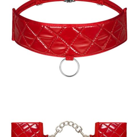 Набір з нашийників та наручників Obsessive Hunteria cuff & chocker O/S