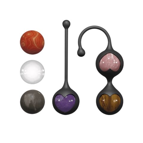 Набір кульок Кегеля Adrien Lastic Harmony Stones з натуральним камінням