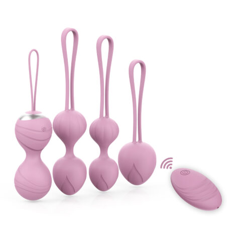 Набір вагінальних віброкульок Every Night Toys Beata, 4 шт, з дистанційним пультом, бузковий