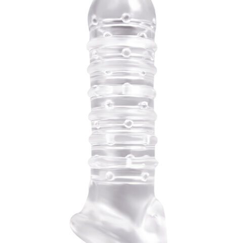 Насадка на пеніс, що подовжує RENEGADE RIBBED EXTENSION CLEAR