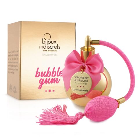 Парфум для тіла з феромонами Bijoux Indiscrets Strawberry Bubble Gum та ароматом полуничної жуйки