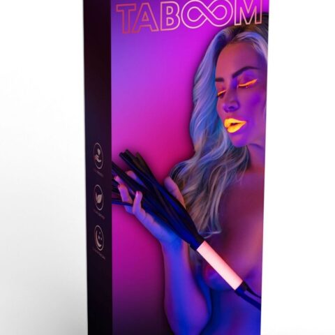 Плеть рожево-чорна, що світиться в темряві Taboom, 37 см