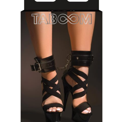 Поножі з ланцюжком Taboom, веганська шкіра, чорні