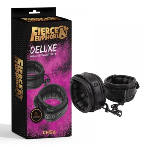 Поножі Chisa Fierce Feuphoria Deluxe зі штучної шкіри, чорні
