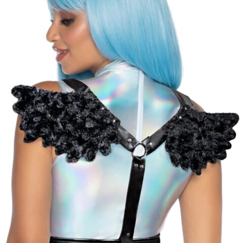 Портупея з крилами Leg Avenue Furry angel wing body harness O/S
