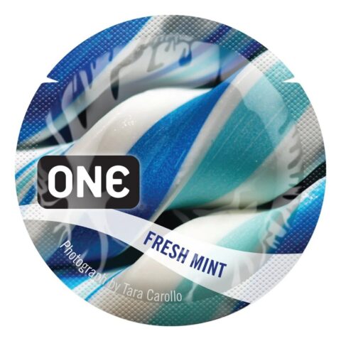 Набір оральних презервативів One Flavor Waves Fresh Mint зі смаком м'яти, що освіжає (ціна за 5 шт.)