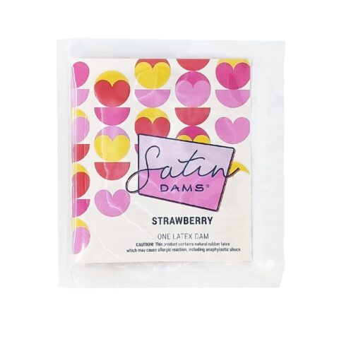 Серветка для орального сексу Strawberry Satin One Latex Dams зі смаком полуниці, 1 шт.