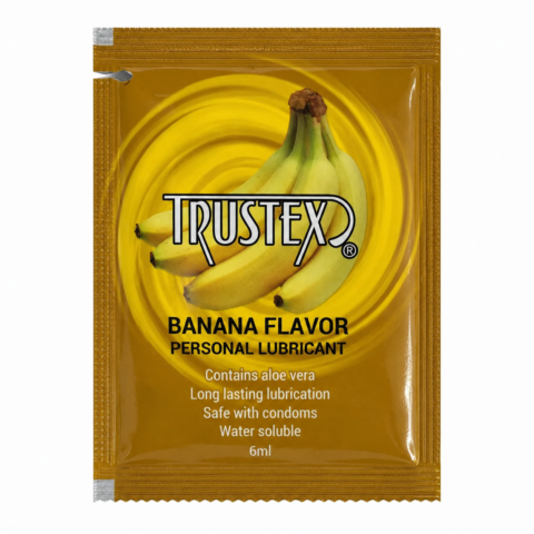 Саше/Лубрикант на водній основі Trustex Banana зі смаком банана, 6 мл