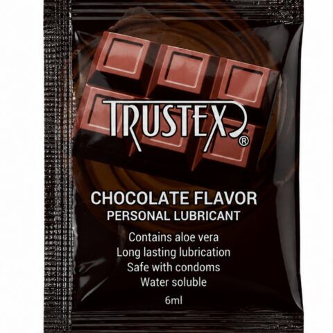 Саше/Лубрикант на водній основі Trustex Chocolate зі смаком шоколаду, 6 мл